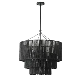 1-Light Multi Layer Hand-Waeve Pendant Lighting