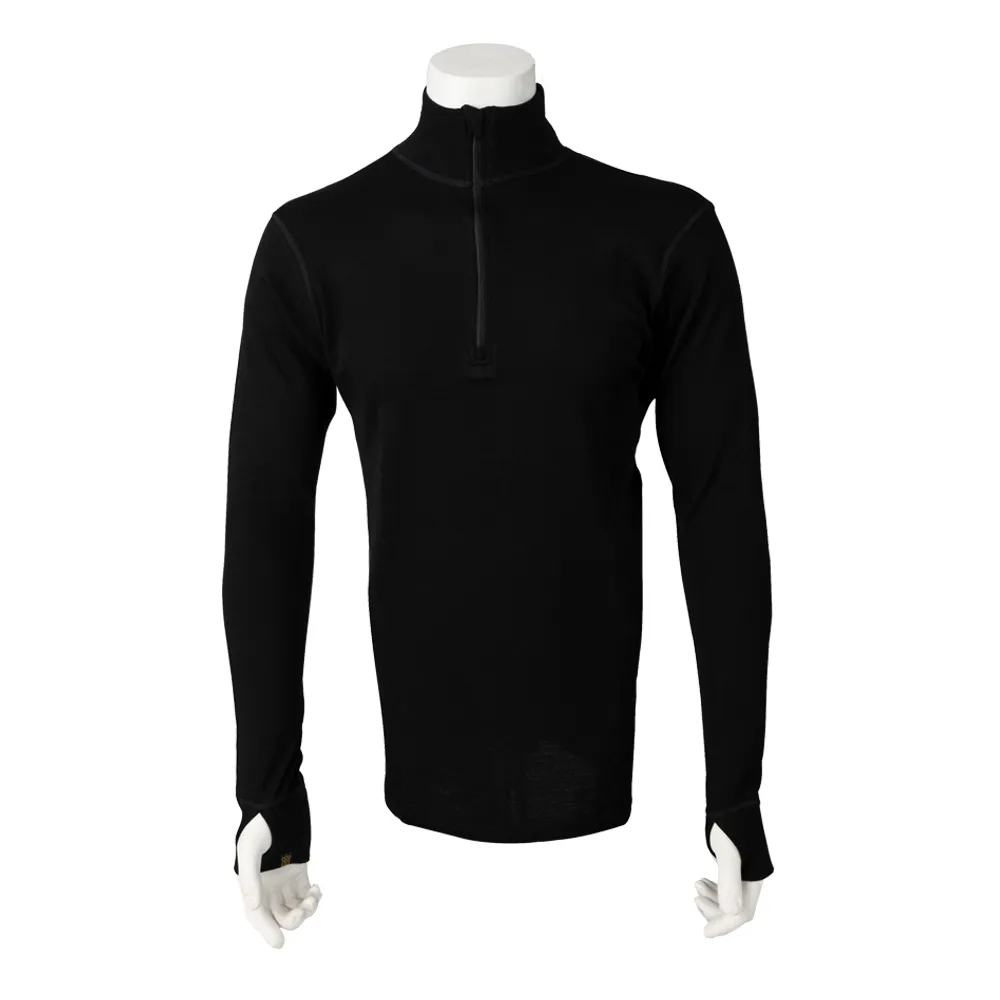 100% Merino Wool Zip Up Base Layer