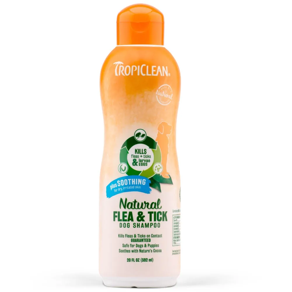 15% OFF: Tropiclean Natural Flea & Tick Plus Soothing Dog Shampoo