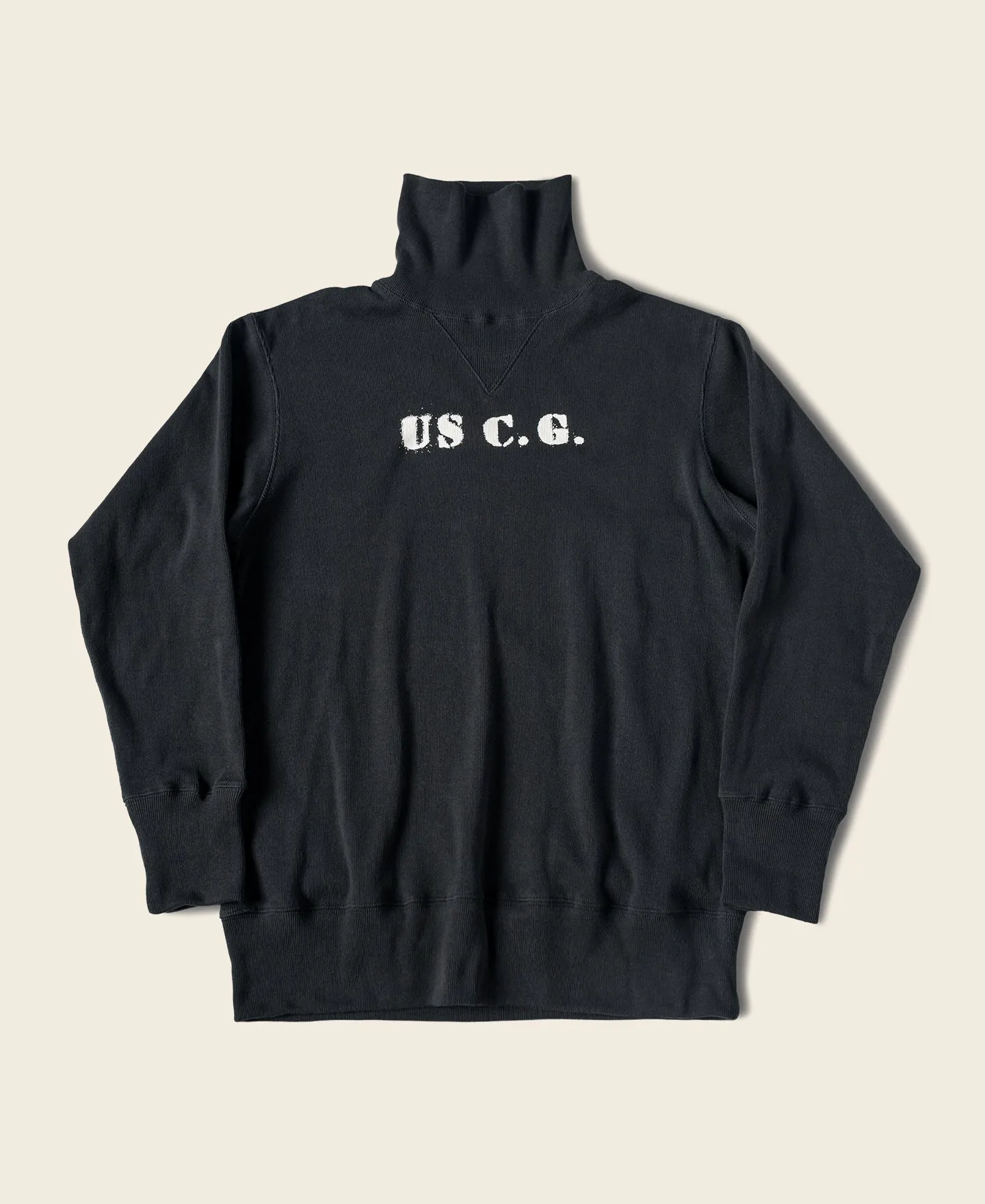 1930s USCG Turtleneck Thermal - Black