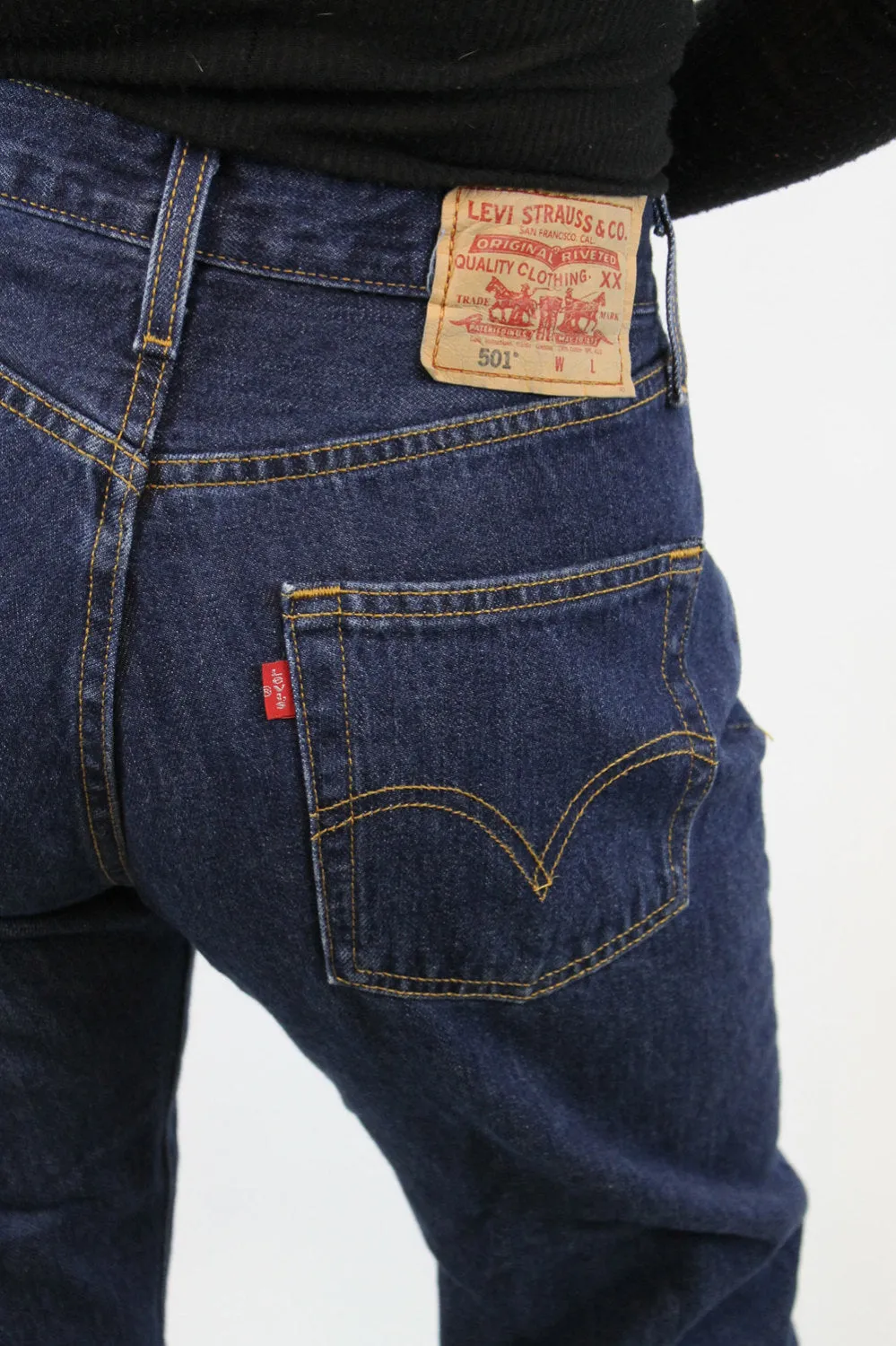 1980s levis denim jeans 501 29" waist button front small | new fall