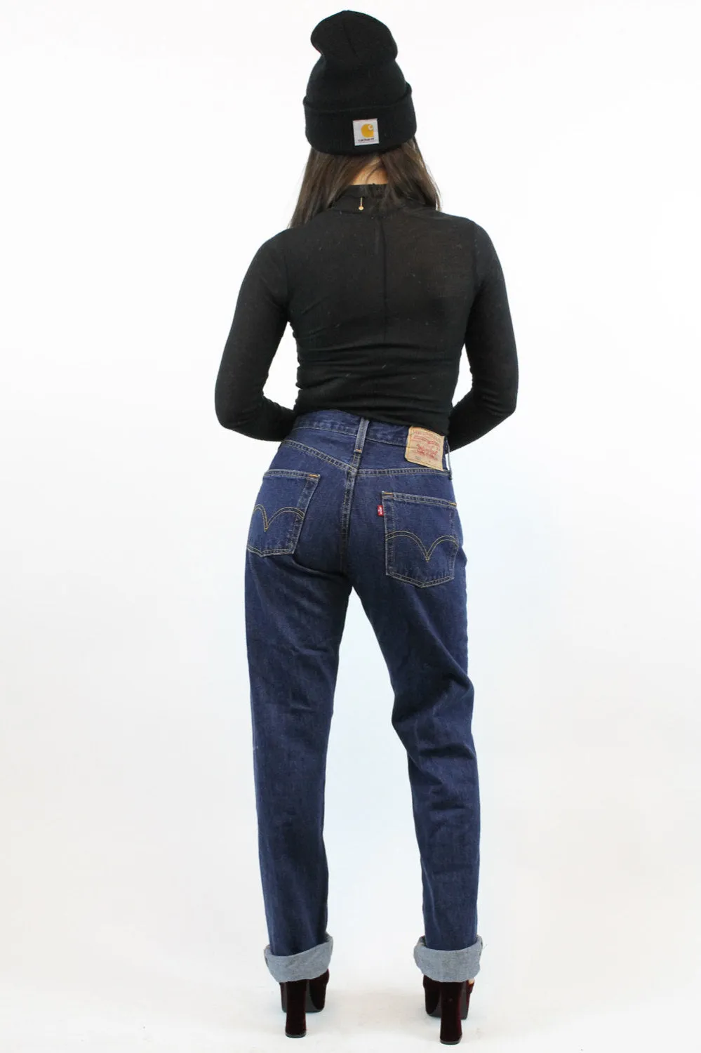 1980s levis denim jeans 501 29" waist button front small | new fall