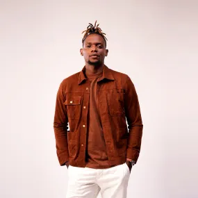 90 FEET Raj Suede Men's Brown Shacket