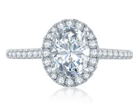 A. JAFFE Halo Engagement Ring