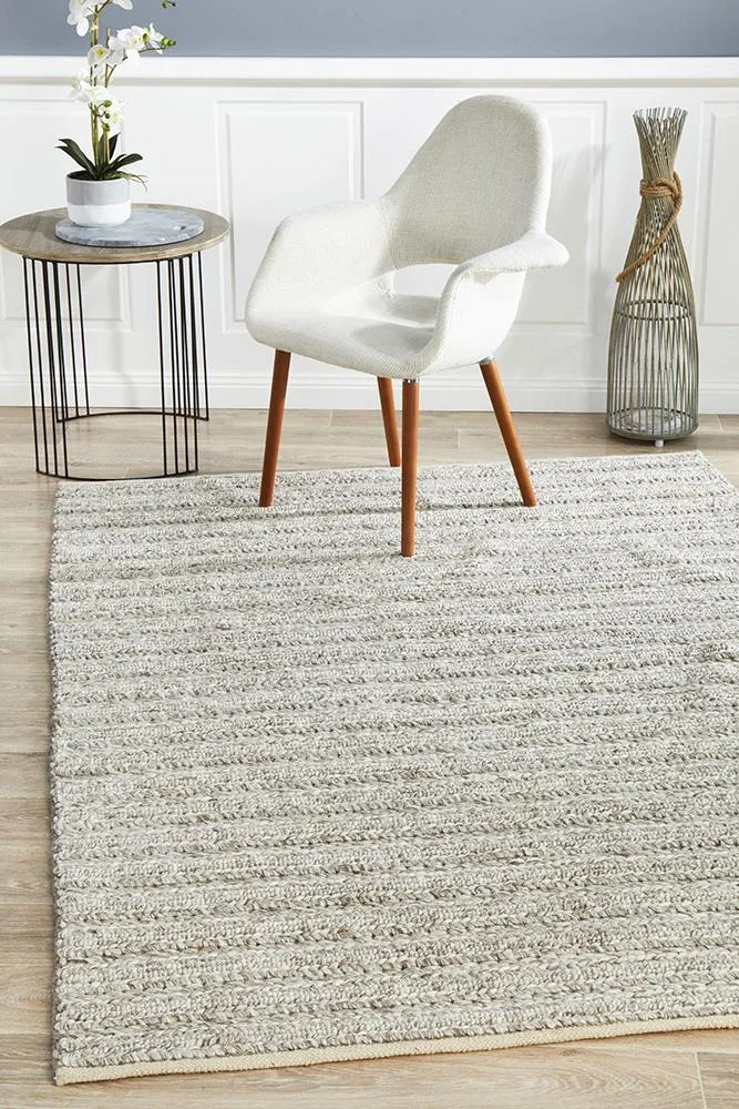 Aamani Handwoven  Natural Rug