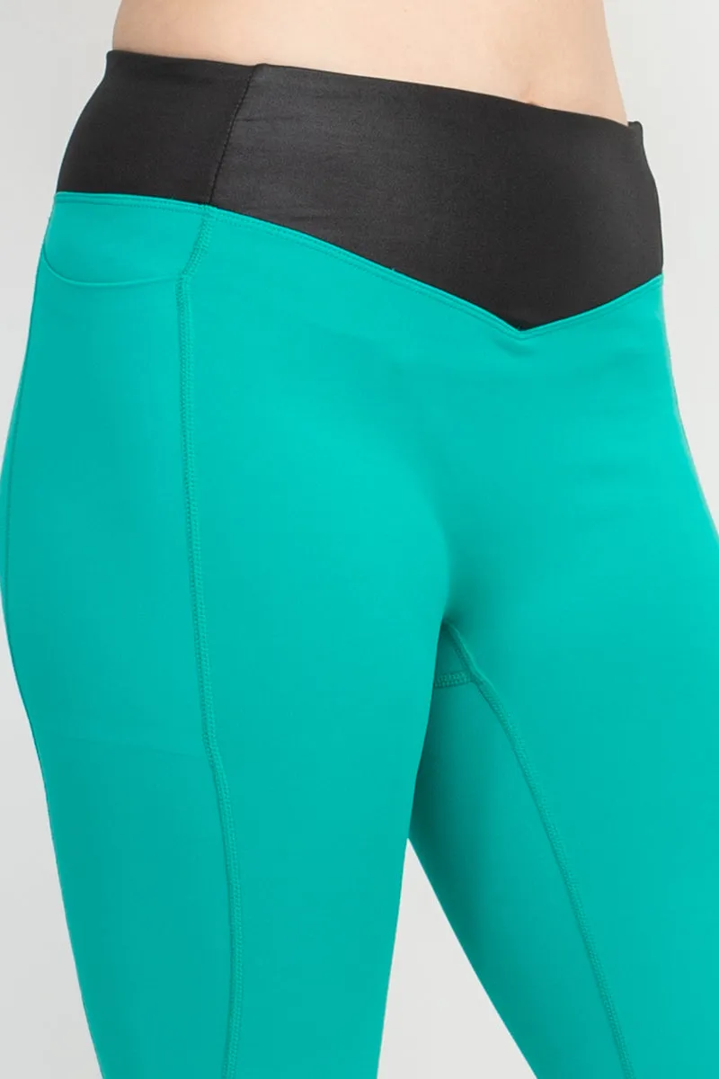 Activology Mid Waist Banded High Shine 7/8 Interlock Legging