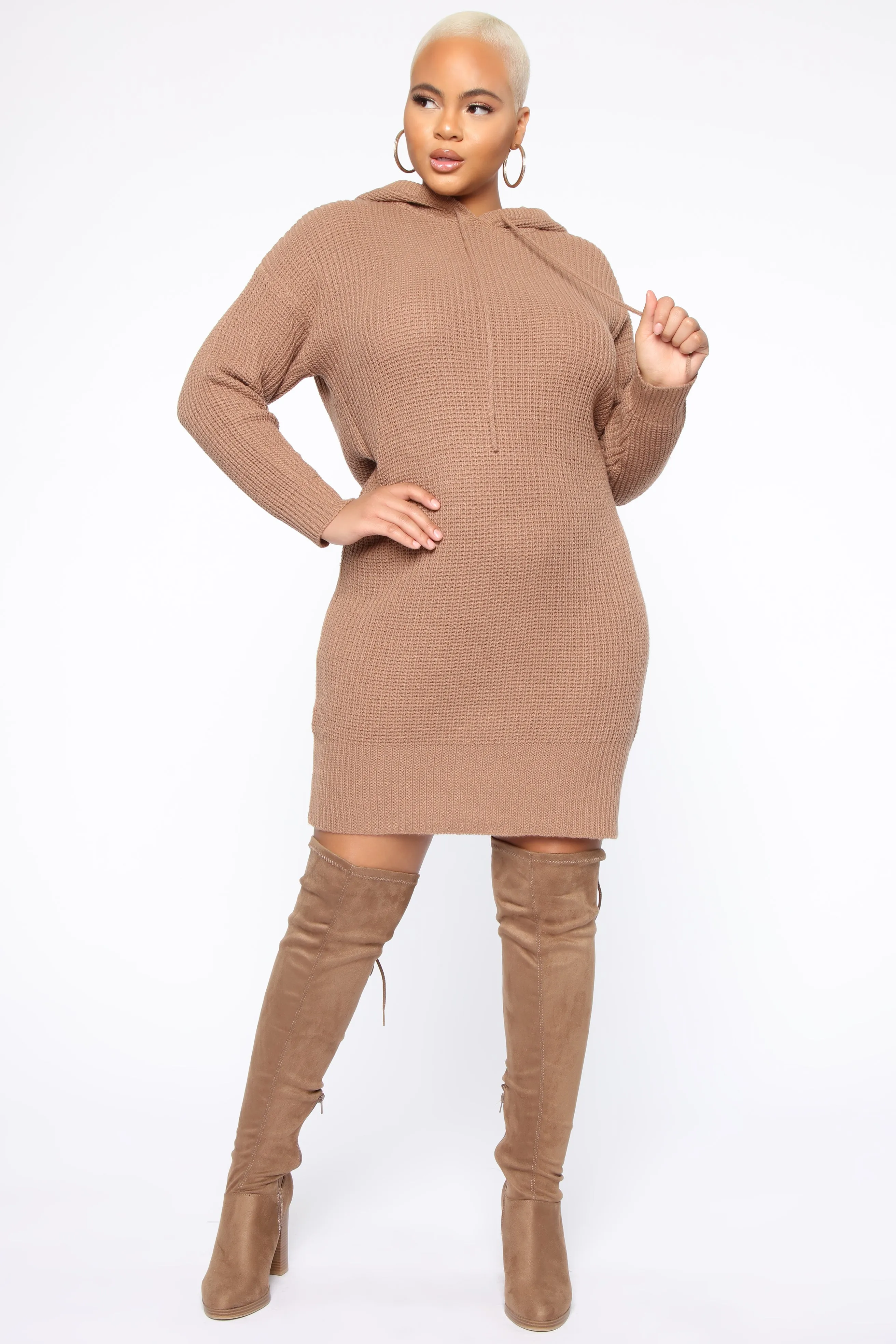 All In Sweater Dress - Mocha