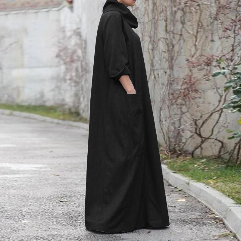 Alpha State Loose Turtleneck Maxi Dress