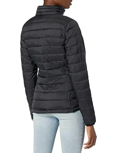 Amazon Essentials Women's Lightweight Long-Sleeve Water-Resistant Puffer Jacket (Available in Plus Size), Black, Medium