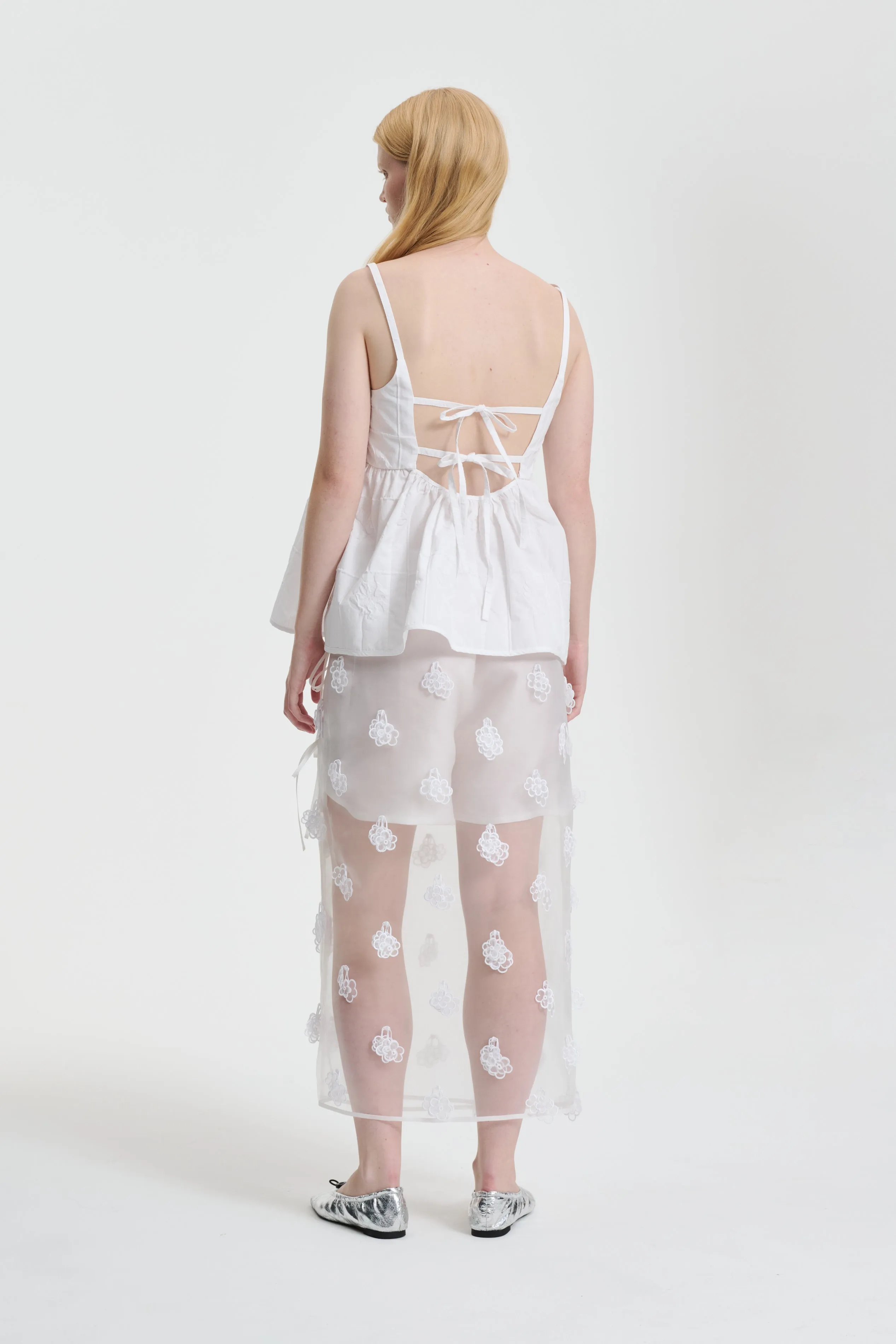 APRIL | SKIRT KIRI EMBROIDERY WHITE