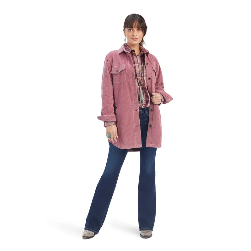 'Ariat' Women's On the Run Shacket Shirt Jacket - Nostalgia Rose