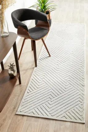 Aswan Cindy  Natural White Runner Rug