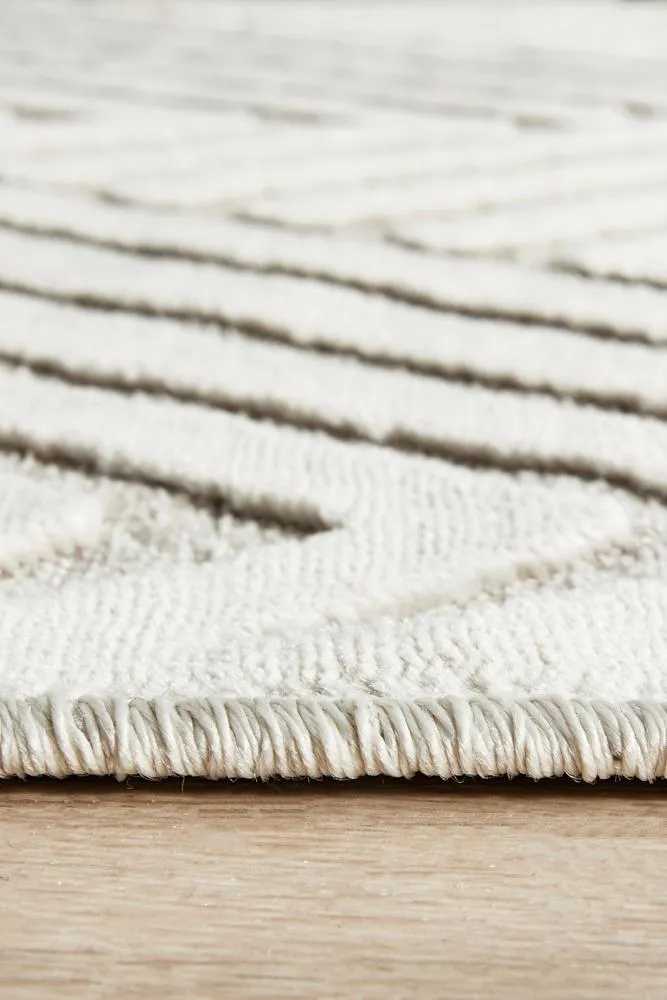 Aswan Cindy  Natural White Runner Rug