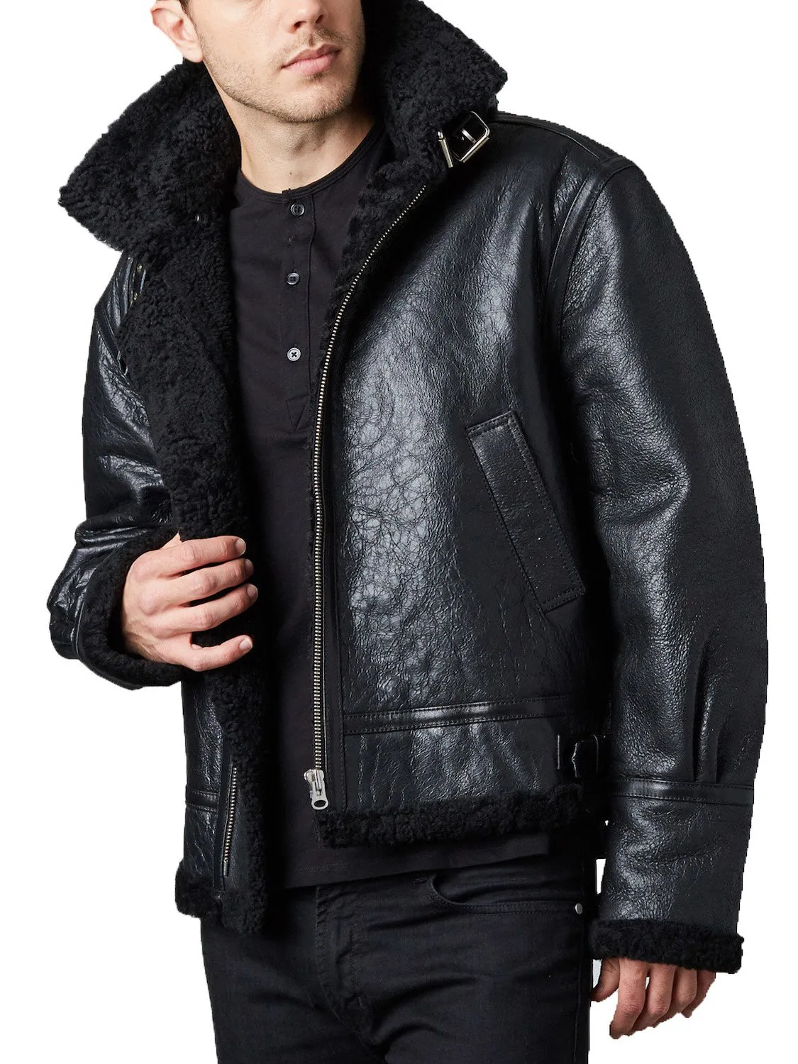 B3 Hooded shearling