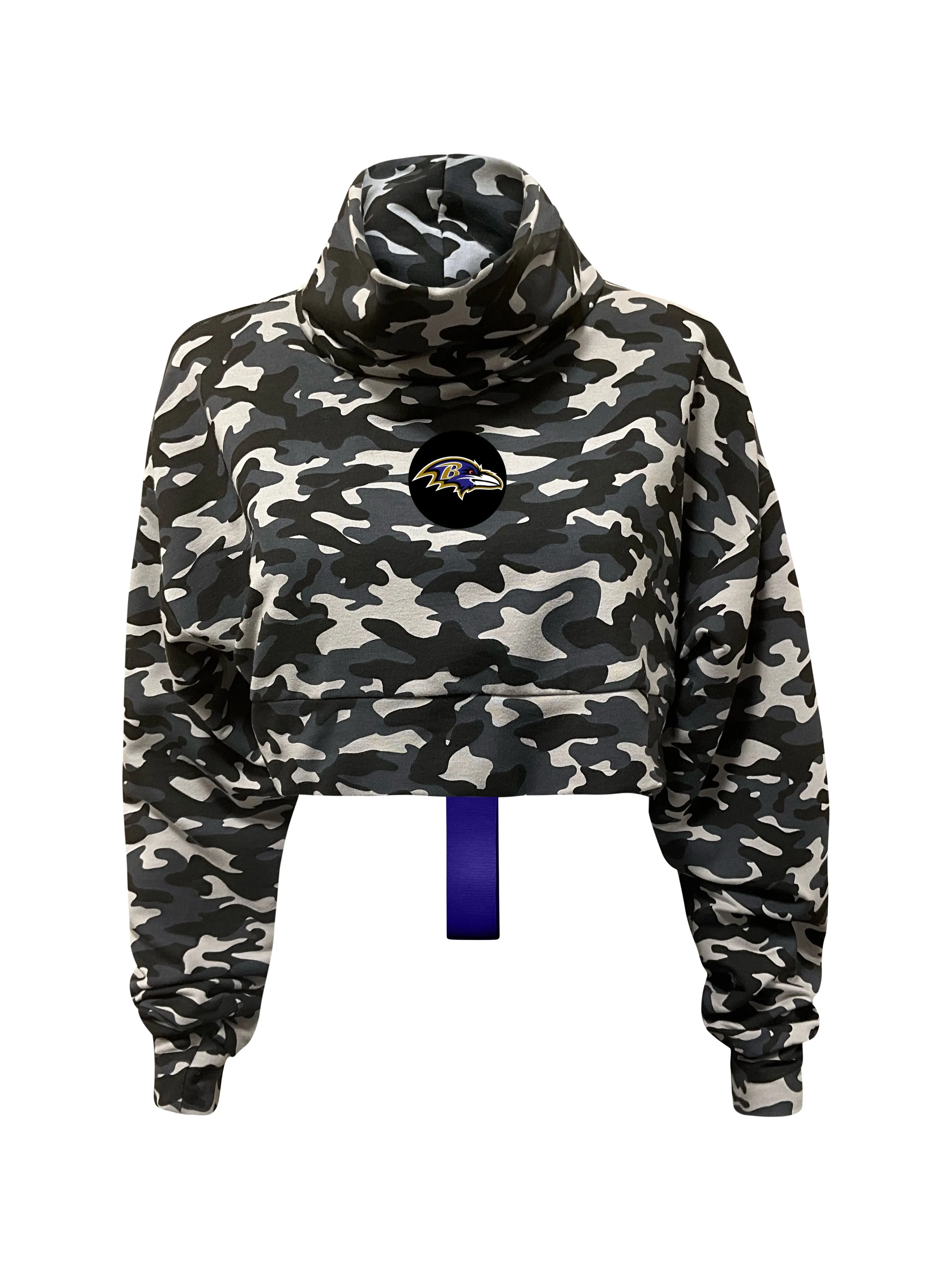 Baltimore Ravens Crop Camo Sweatshirt