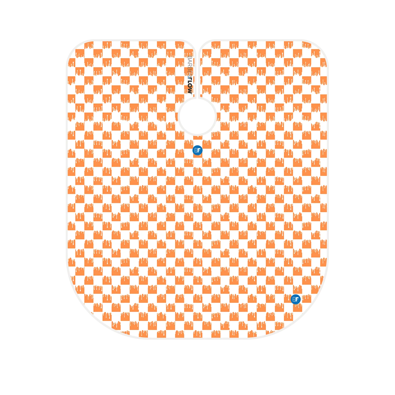 Barber Flow Dripped Checker Cape - Orange