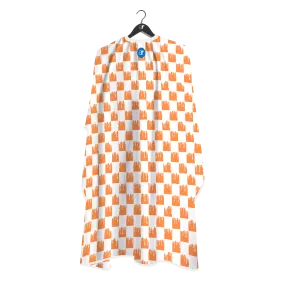 Barber Flow Dripped Checker Cape - Orange