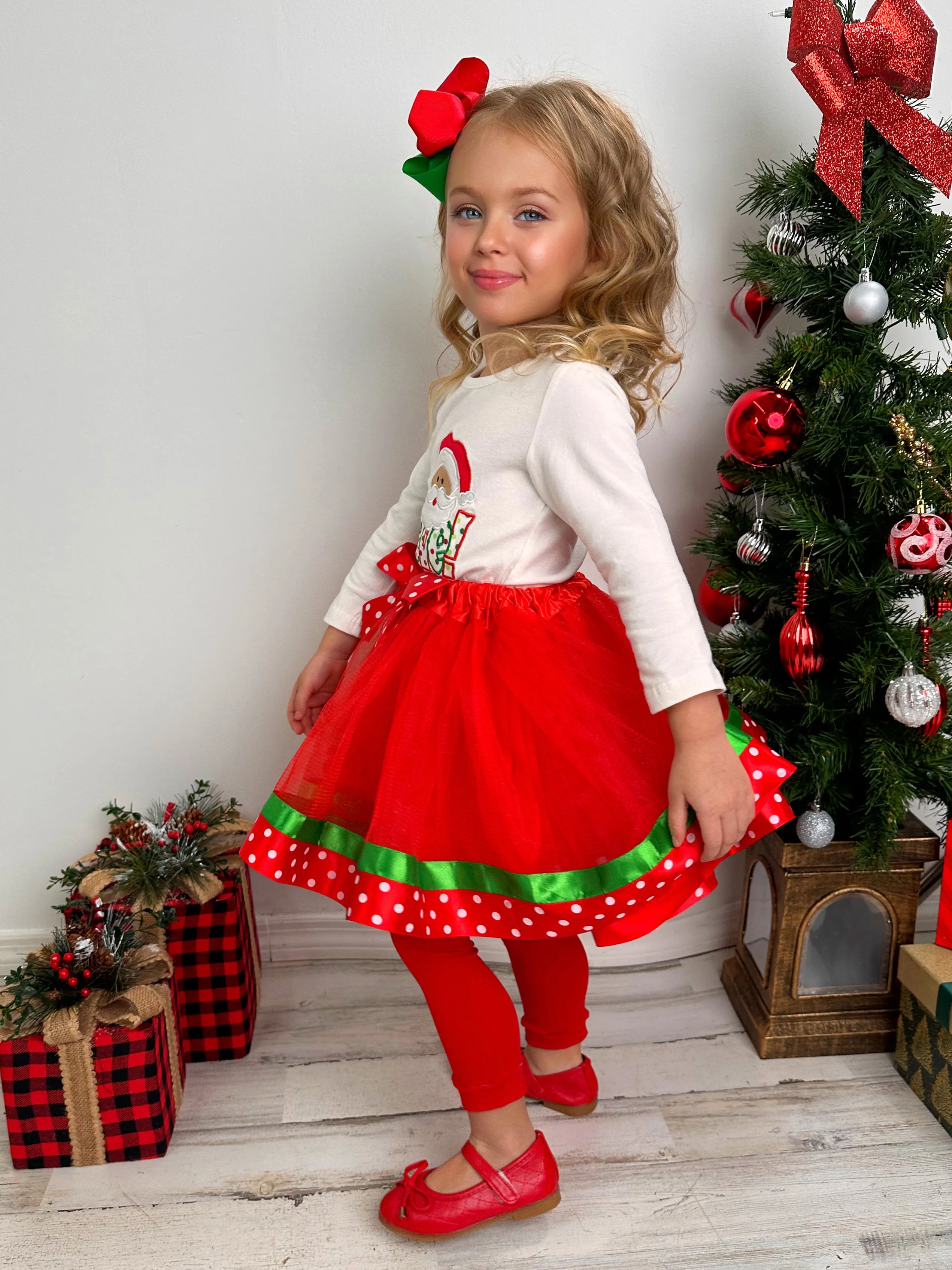 Believe In Santa Holiday Tutu Skirt Set