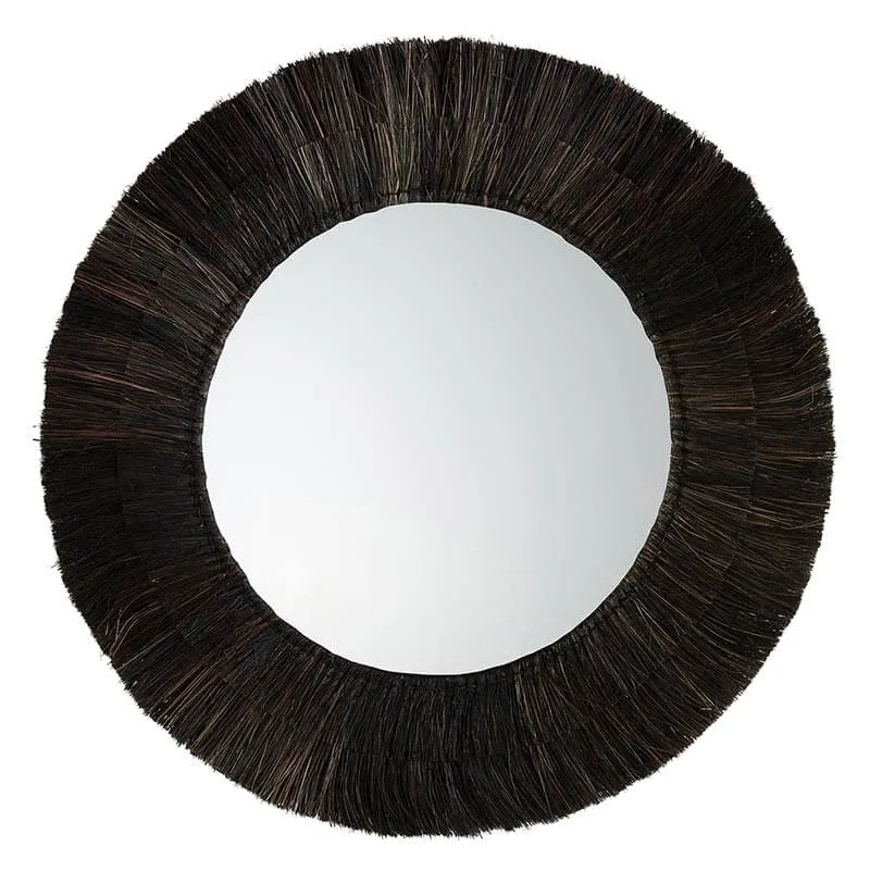 Black Fiber Wall Mirror