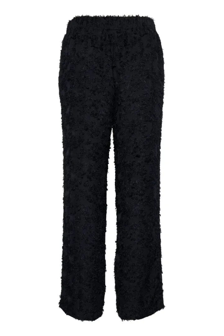 BLACK FLORAL CUT OUT LACE PANT