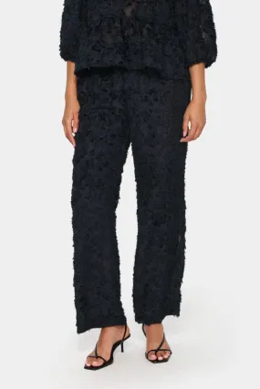 BLACK FLORAL CUT OUT LACE PANT