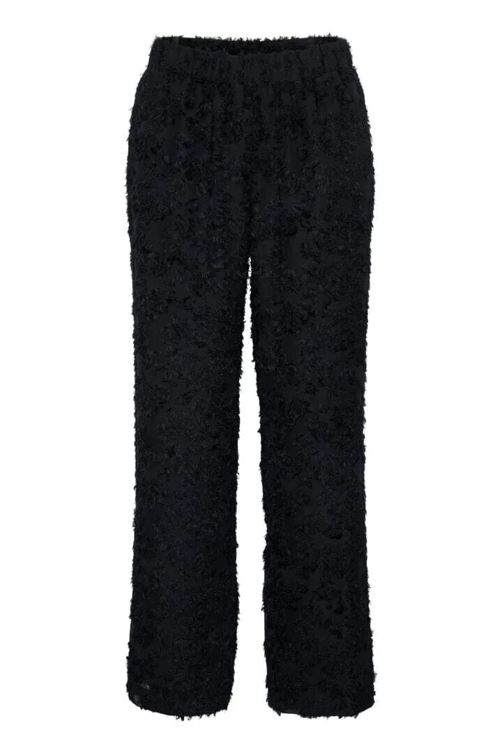 BLACK FLORAL CUT OUT LACE PANT