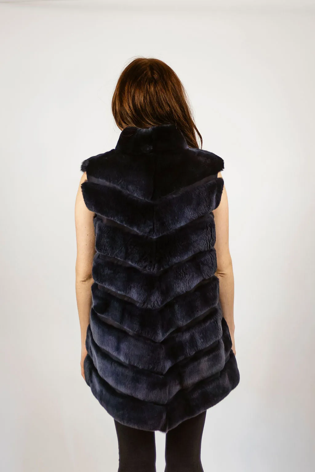 Blue Rex Rabbit Chevron Vest