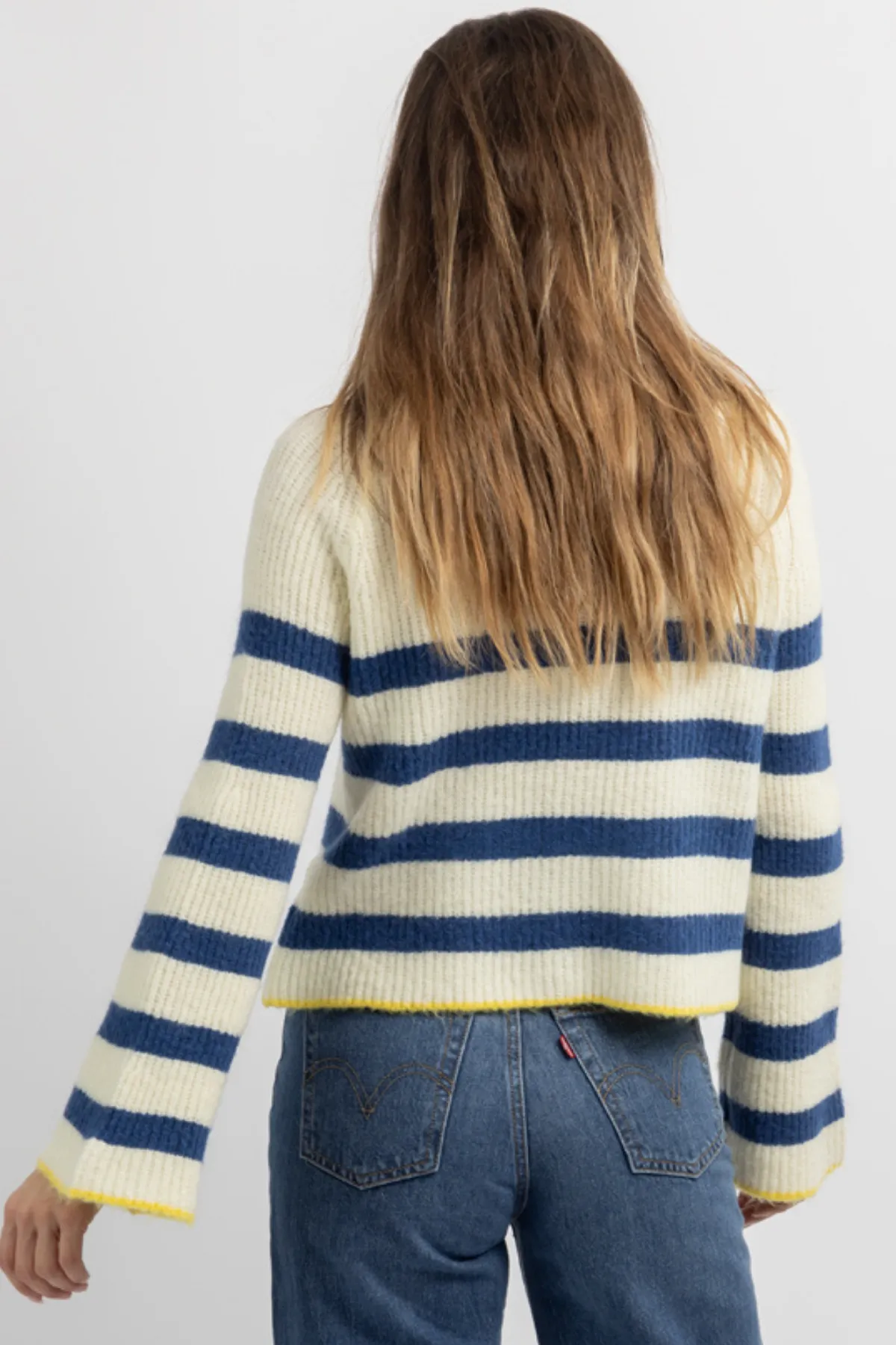 BOSTON BLUE MULTI-STRIPE SWEATER