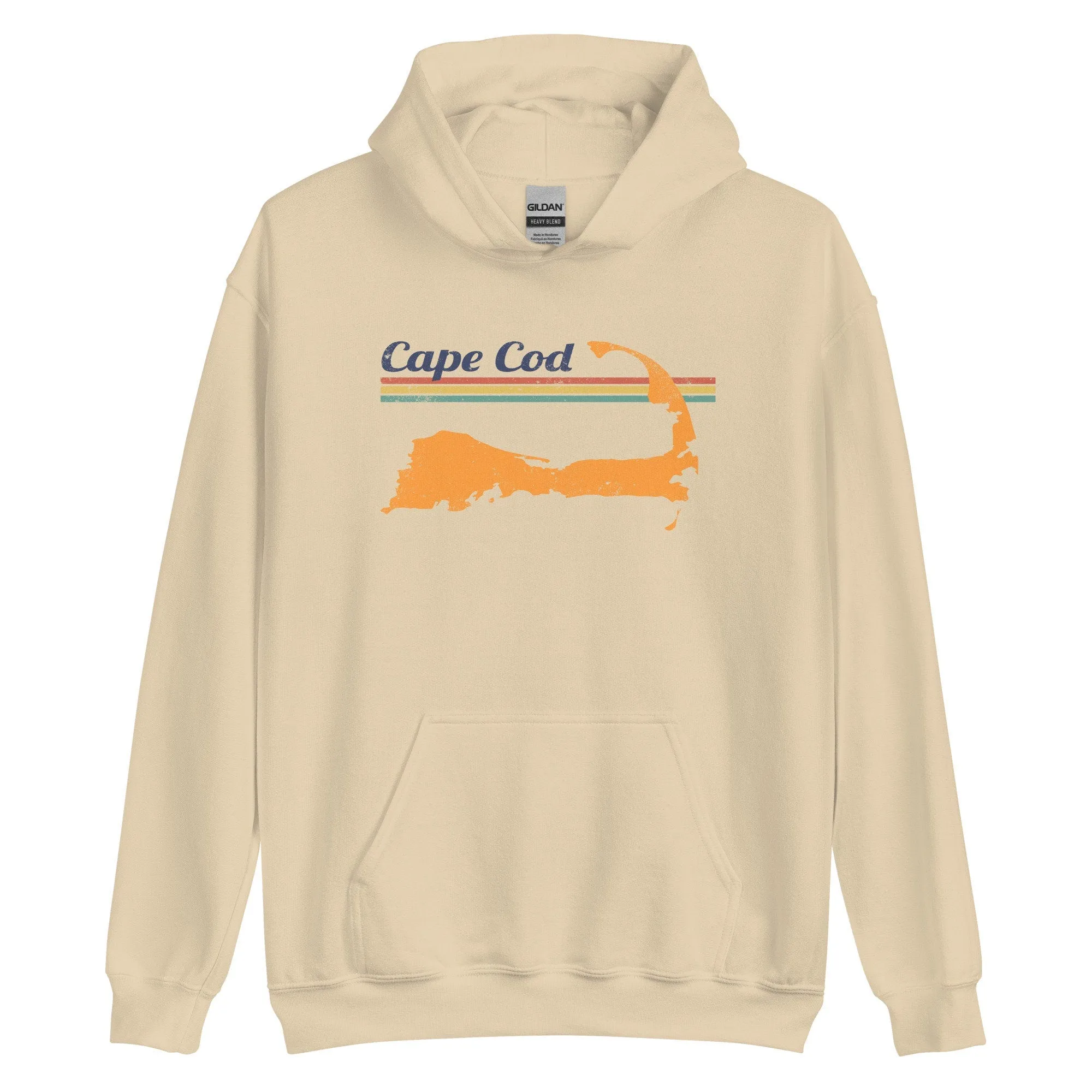 Cape Cod Retro Hoodie - Massachusetts | Mens & Womens Summer Sweatshirt