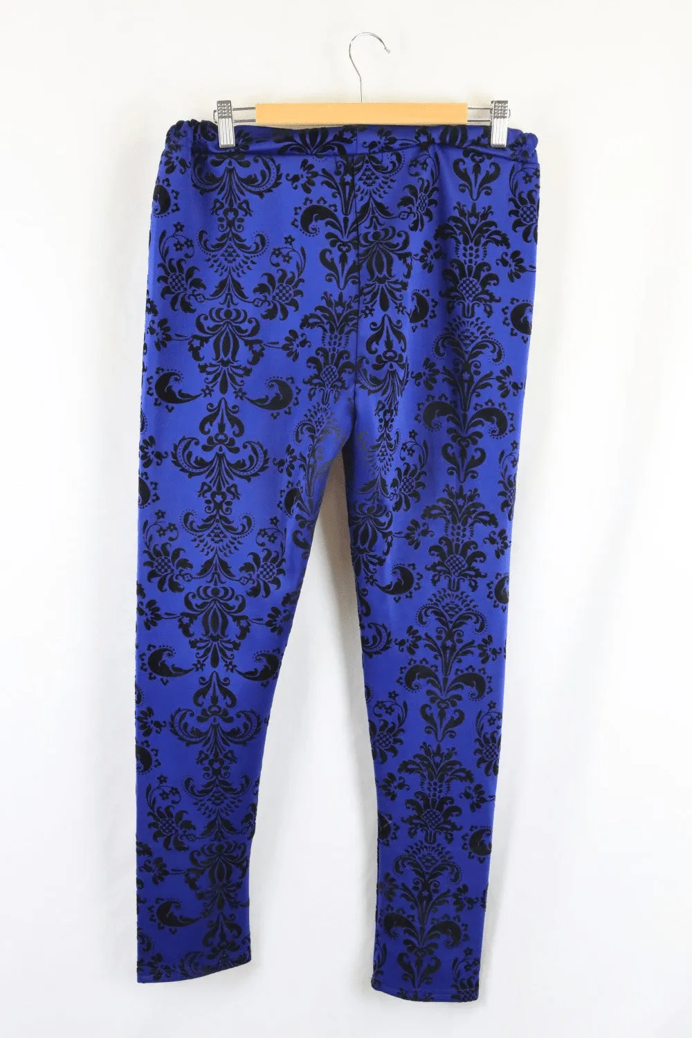 Caroline Morgan Blue And Black Pants 14