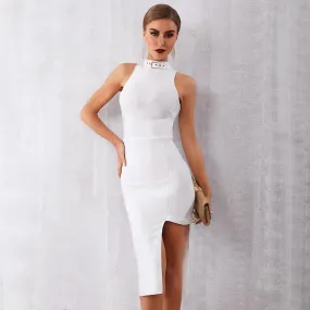 Celebrity White Bandage Dress For Women