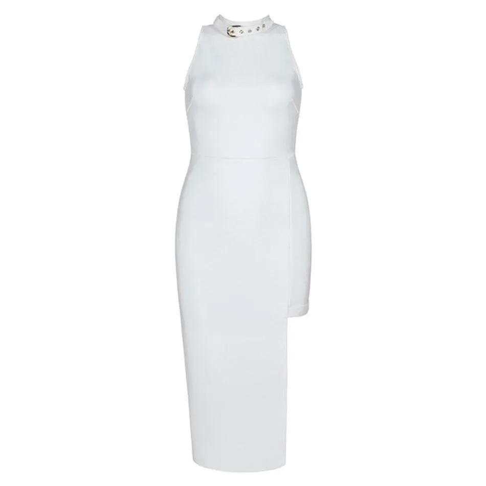 Celebrity White Bandage Dress For Women