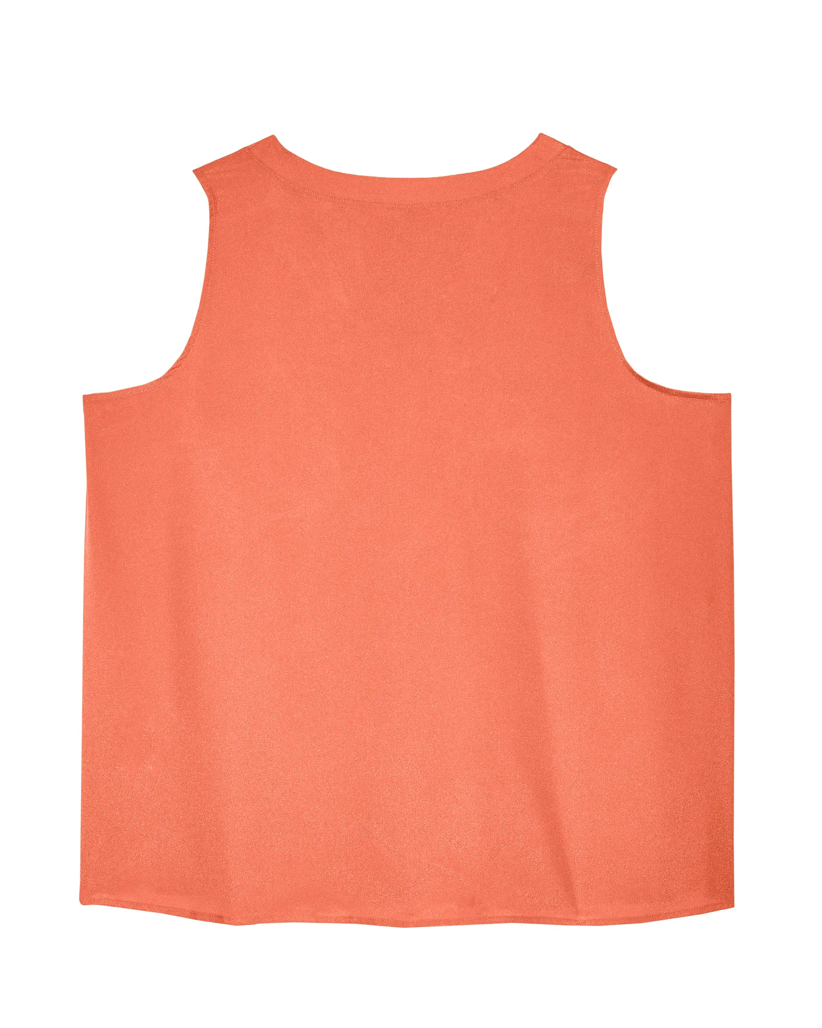 Celia Woven V-Neck Sleeveless Top | Peach