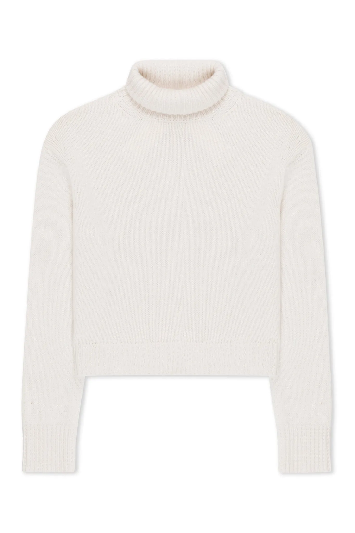 Chalk Heavy Cashmere Turtleneck Sweater