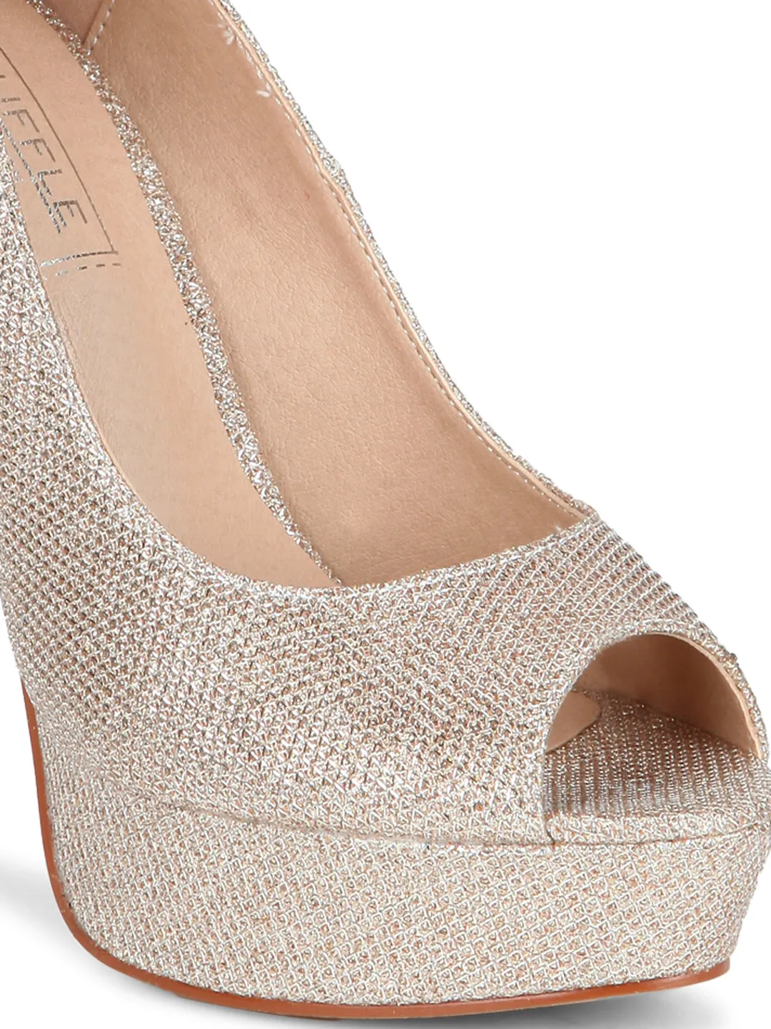 Champagne Microfibre Pump Stilettos