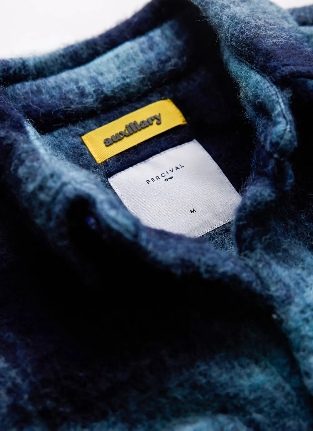 Check Blanket Overshirt | Wool | Navy