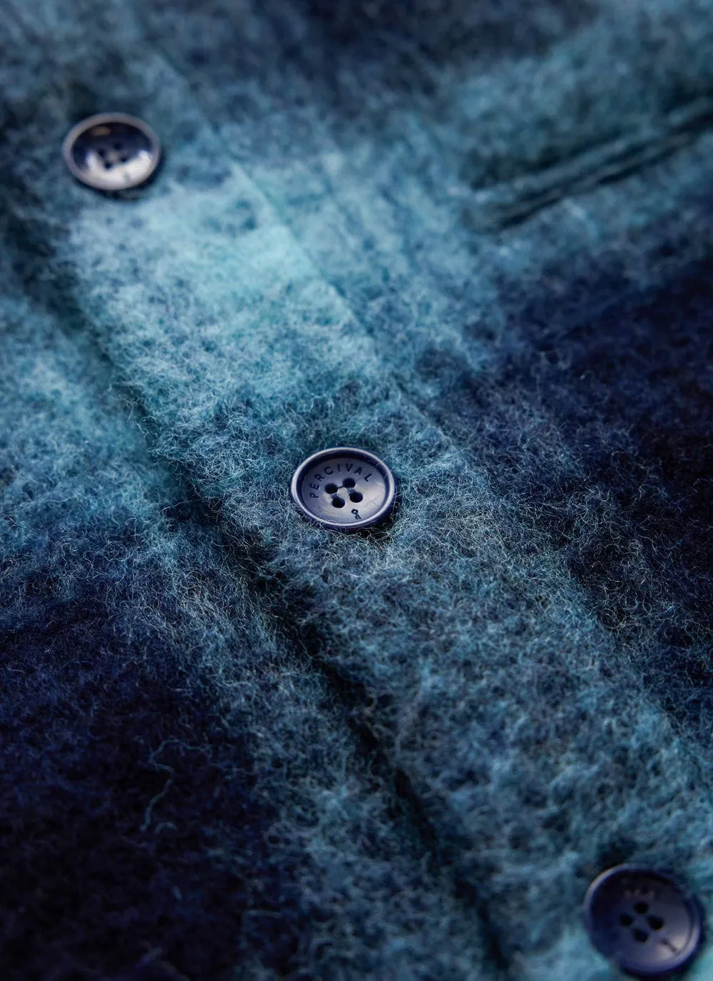 Check Blanket Overshirt | Wool | Navy