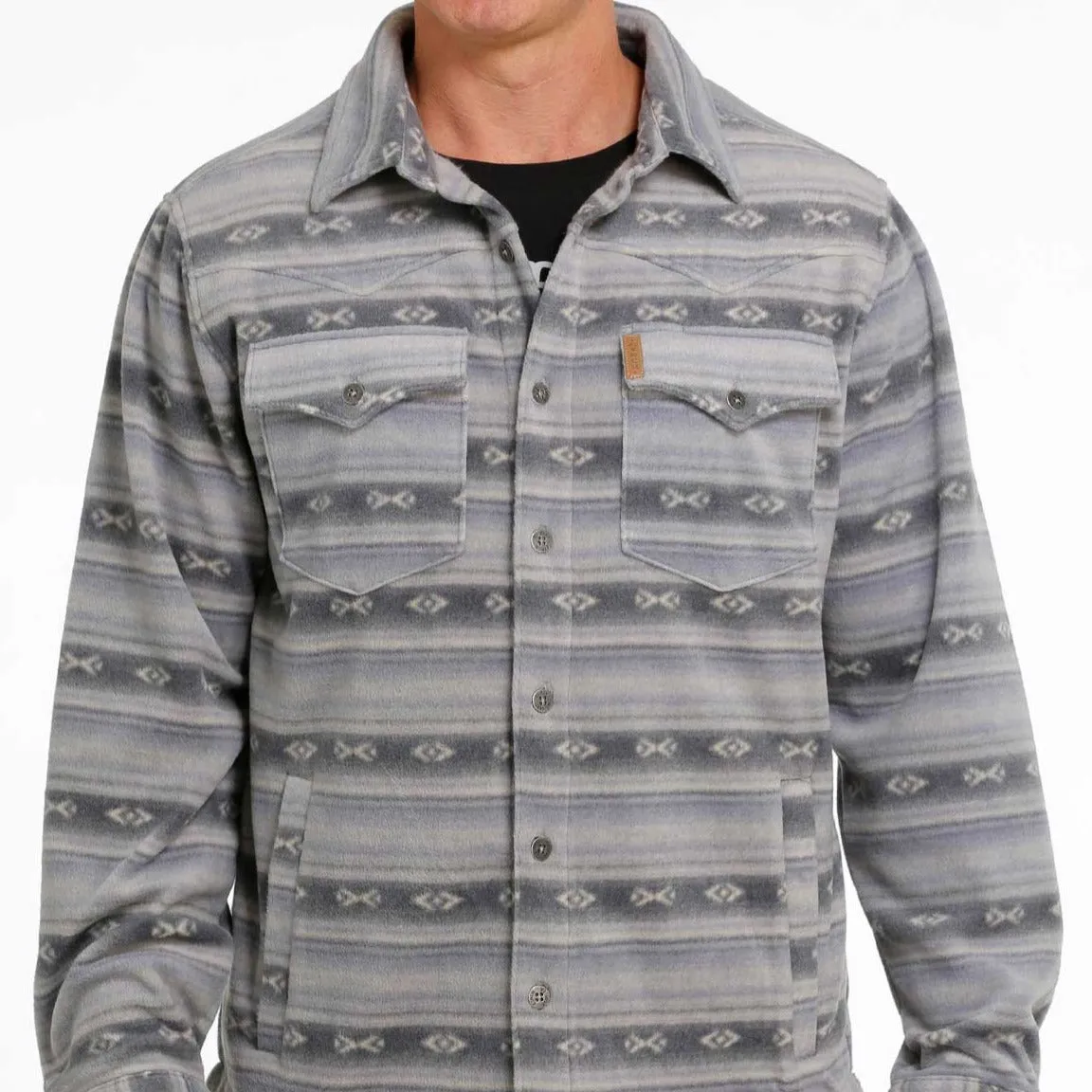 Cinch Men's Blue Aztec Shacket