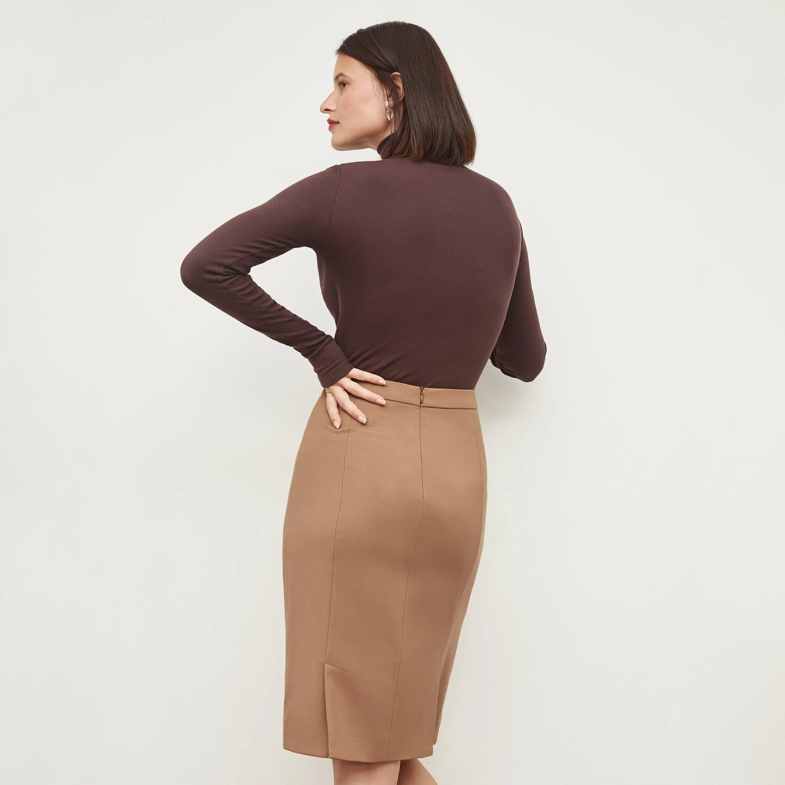 Cobble Hill Skirt - Washable Wool Twill :: Camel