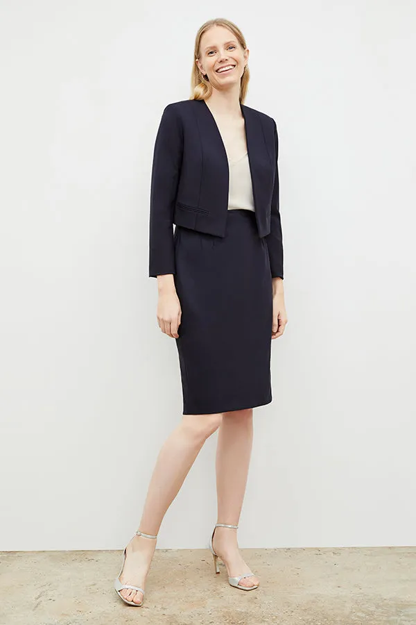 Cobble Hill Skirt - Washable Wool Twill :: Dark Navy