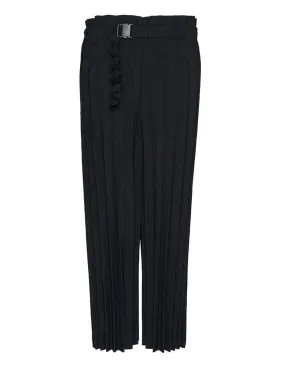 Color Pleats Bottom Pants