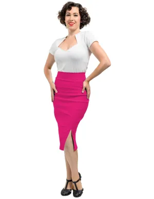 Cora Pencil Skirt in Fuchsia