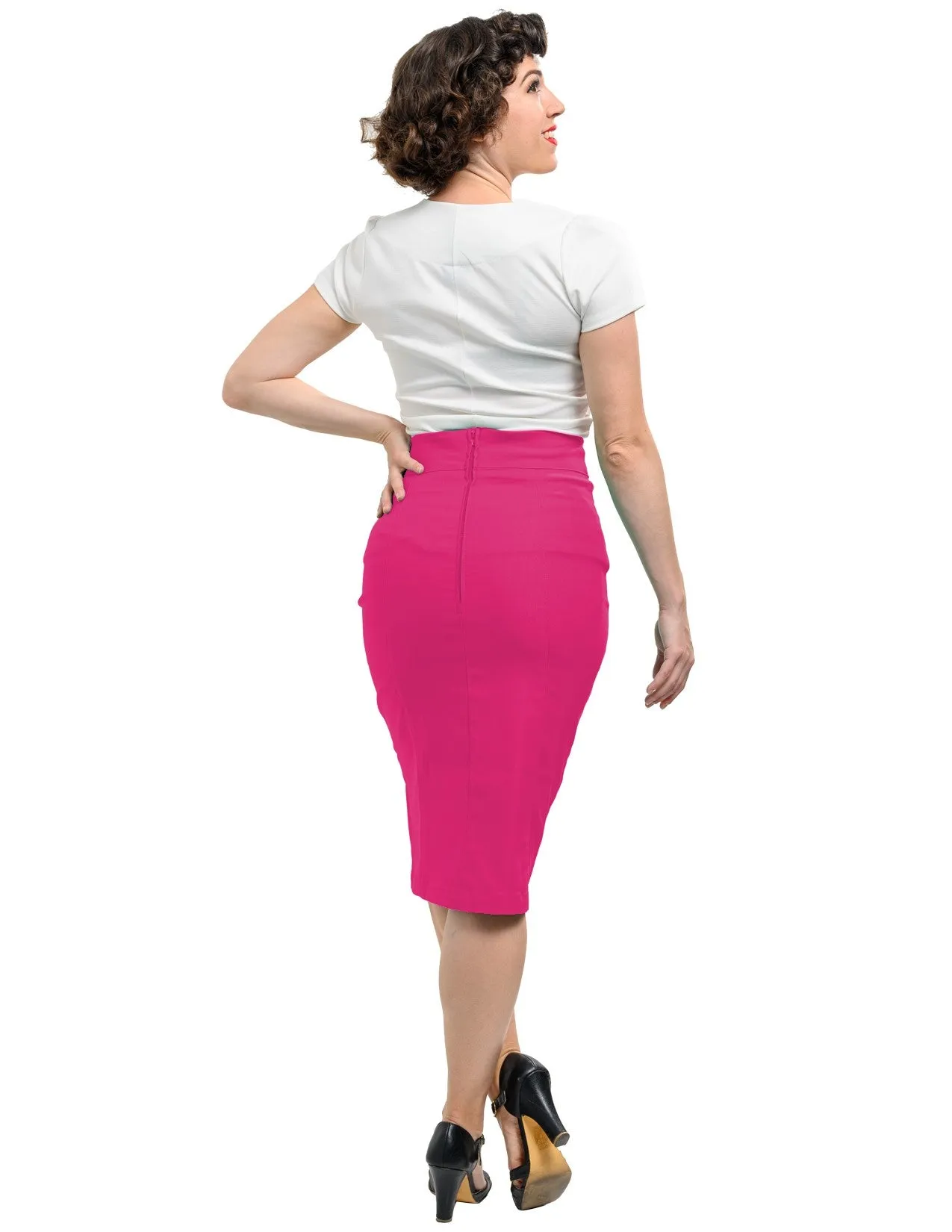 Cora Pencil Skirt in Fuchsia