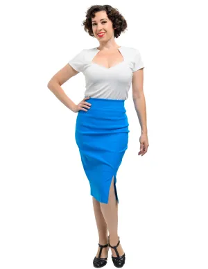 Cora Pencil Skirt in Turquoise