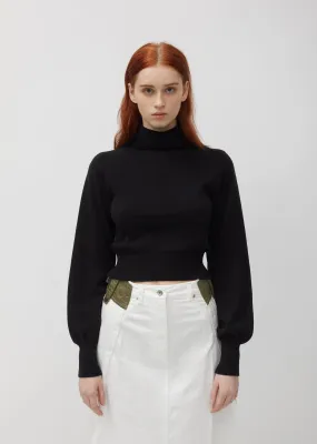 Cotton Knit Turtleneck Pullover