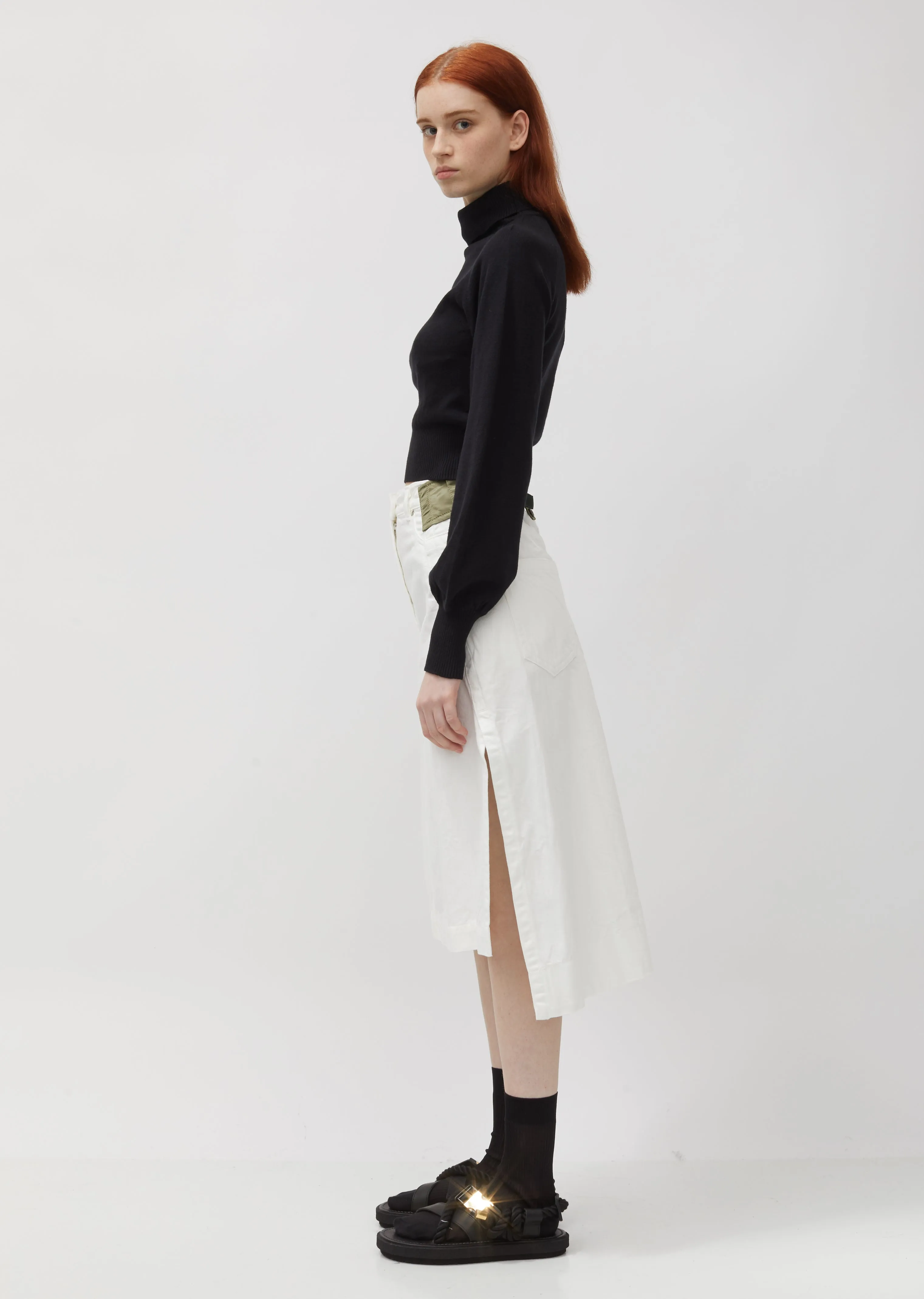 Cotton Knit Turtleneck Pullover