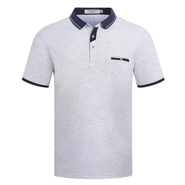 Cotton Solid Color Short Sleeve Casual Tops Summer Polo Shirt Soft Knitted