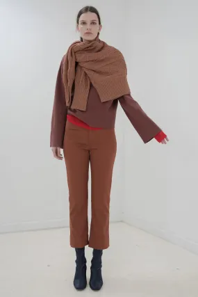 Cropped Turtleneck - Clay