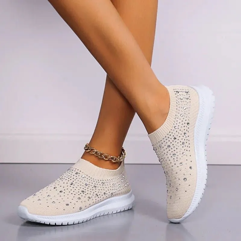 Crystal Mesh Sneakers with Breathable Design - Stylish & Comfortable Footwear | 7 Colors & Sizes 35-43