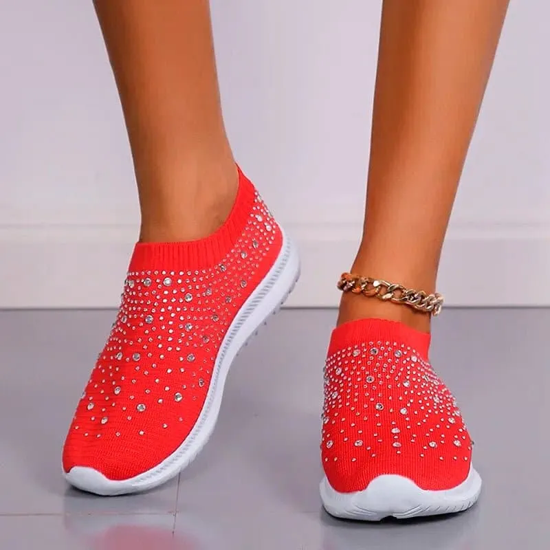 Crystal Mesh Sneakers with Breathable Design - Stylish & Comfortable Footwear | 7 Colors & Sizes 35-43